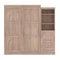Bestar Pur Queen Murphy Bed and Storage Unit with Drawers (90W) in rustic brown 26869-000009 - alternate 6